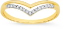 9ct-Gold-Diamond-Double-V-Shape-Ring Sale
