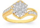 9ct-Gold-Diamond-Cluster-Dress-Ring Sale
