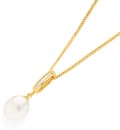 9ct-Gold-Cultured-Fresh-Water-Pearl-Diamond-Enhancer Sale