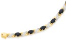 9ct-Gold-Natural-Sapphire-Diamond-Oval-Cut-Kiss-Bracelet Sale
