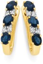 9ct-Gold-Natural-Sapphire-Diamond-Hoop-Earrings Sale