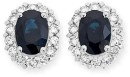 9ct-Gold-Natural-Sapphire-Diamond-Royal-Stud-Earrings Sale