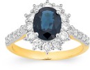 9ct-Gold-Natural-Sapphire-Diamond-Royal-Ring Sale