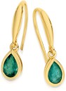 9ct-Gold-Natural-Emerald-Earrings Sale