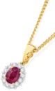 9ct-Gold-Natural-Ruby-Diamond-Royal-Enhancer-Pendant Sale