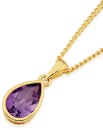 9ct-Gold-Amethyst-Bezel-Pendant Sale