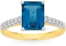 9ct-Gold-London-Blue-Topaz-Diamond-Ring Sale