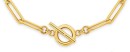 9ct-Gold-48cm-Solid-Paperclip-Fob-Necklet Sale