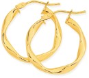 9ct-Gold-15mm-Ribbon-Twist-Hoop-Earrings Sale