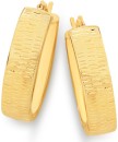 9ct-Gold-6mm-Diamond-Cut-Oval-Hoop-Earrings Sale