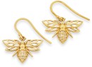 9ct-Gold-Filigree-Bee-Hook-Drop-Earrings Sale