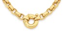 9ct-Gold-45cm-Solid-Belcher-Bolt-Ring-Necklace Sale