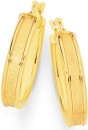 9ct-Gold-4x15mm-Satin-Hoop-Earrings Sale