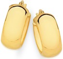 9ct-Gold-12mm-Polished-Domed-Hoop-Earrings Sale
