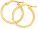 9ct-Gold-3x15mm-Half-Round-Hoop-Earrings Sale