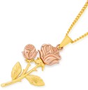 9ct-Gold-Two-Tone-Roses-Pendant Sale