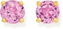 9ct-Gold-Created-Pink-Sapphire-Stud-Earrings Sale