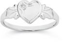 Sterling-Silver-Diamond-Heart-Signet-Ring Sale