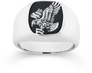 Sterling-Silver-Black-Agate-Eagle-Signet-Mens-Ring Sale