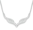 Sterling-Silver-45cm-Cubic-Zirconia-Woven-Ribbon-Necklet Sale