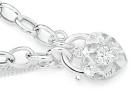 Sterling-Silver-Oval-Belcher-Cubic-Zirconia-Heart-Padlock-Bracelet Sale