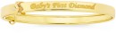 9ct-Gold-Childrens-Diamond-Bangle Sale