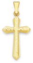 9ct-Gold-16mm-Diamond-Cut-Flute-Cross-Pendant Sale