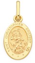 9ct-Gold-12mm-Oval-St-Christopher-Medallion-Pendant Sale
