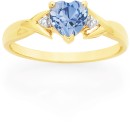 9ct-Gold-Created-Sapphire-Diamond-Ring Sale