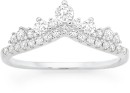 Sterling-Silver-Cubic-Zirconia-Tiara-Ring Sale