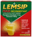 Lemsip-Max-Decongestant-Cold-Flu-Hot-Drink-Lemon-Flavour-10-Sachets Sale