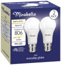 Mirabella-9W-GLS-LED-Light-Globes-2-Pack Sale
