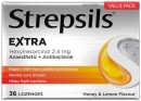 Strepsils-Extra-Honey-Lemon-Flavour-36-Lozenges Sale