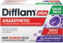 Difflam-Plus-Anaesthetic-Blackcurrant-Flavour-Value-Pack-32-Lozenges Sale