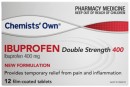 Chemists-Own-Ibuprofen-Double-Strength-400-12-Tablets Sale