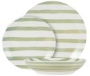 12-Piece-Green-Stripe-Dinner-Set Sale