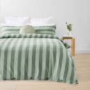 Stripe-Linen-Cotton-Quilt-Cover-Set-Queen-Bed-Green Sale