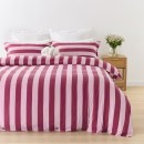 Stripe-Linen-Cotton-Quilt-Cover-Set-King-Bed-Berry Sale