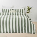 Stripe-Linen-Cotton-Quilt-Cover-Set-King-Bed-Forest Sale