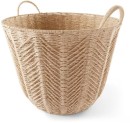Round-Herringbone-Paper-Rope-Basket-Natural Sale