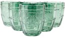 6-Green-Ornate-Tumbler-Glasses Sale
