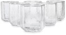 6-Clear-Octagon-Tumbler-Glasses Sale