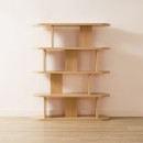 5-Tier-Lozenge-Bookshelf-Oak-Look Sale