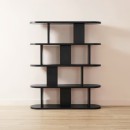 5-Tier-Lozenge-Bookshelf-Black Sale
