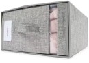Linen-Look-Large-Bed-Linen-Box-Charcoal Sale