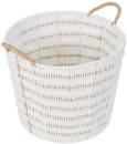 Round-Paper-Rope-Round-Basket-White Sale