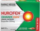 Nurofen-Zavance-Mini-Liquid-Capsules-64-Pack Sale