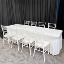 NEW-Seating-Pak-for-8-Rectangle-Table-Tiffany-Chairs-Table-Cover-HIRE Sale
