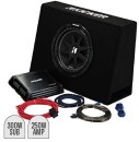 Kicker-10-Subwoofer-in-Slim-Enclosure-Plus-Amplifier-Wiring-Kit Sale