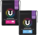 U-By-Kotex-Ultra-Thin-Pads-with-Wings-Regular-14-Pack-or-Super-12-Pack Sale